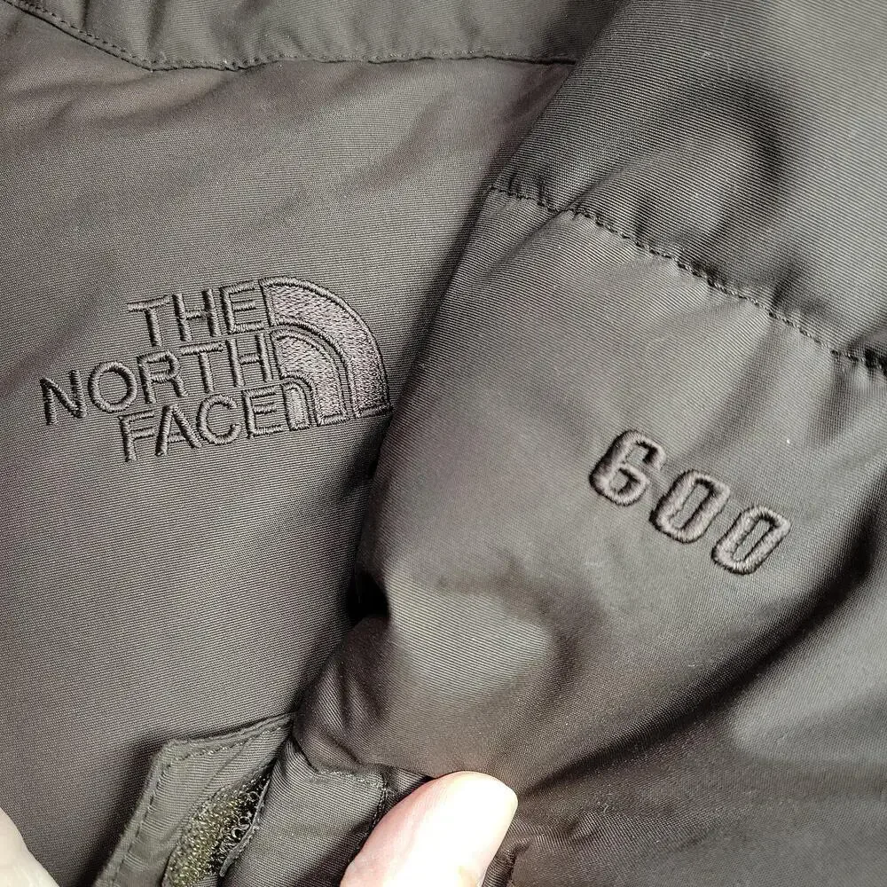 The North Face Down 600 Puffer Jacket Men XXL Brown Full Zip Hooded Recco